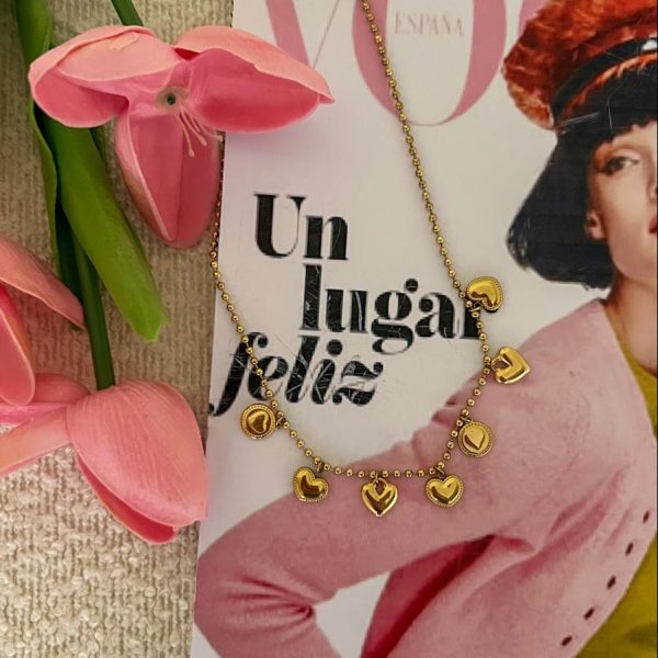 Golden Hearts Necklace - Afbeelding 2