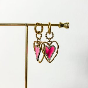 Oorbellen Pink Hearts