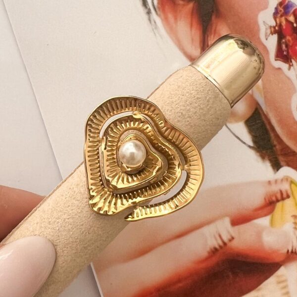 Ring Pearl Heart