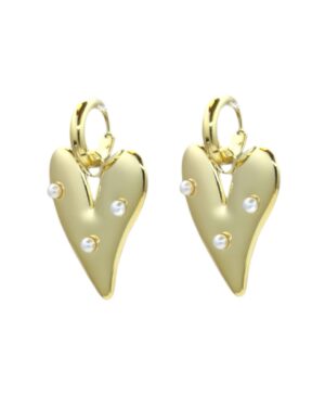 Oorbellen O013 Pearl Heart
