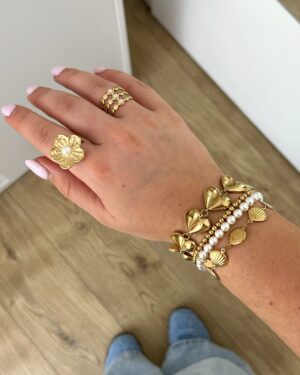 Ring Lovely Flower Goud