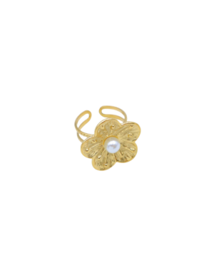 Ring R032 Lovely Flower Goud
