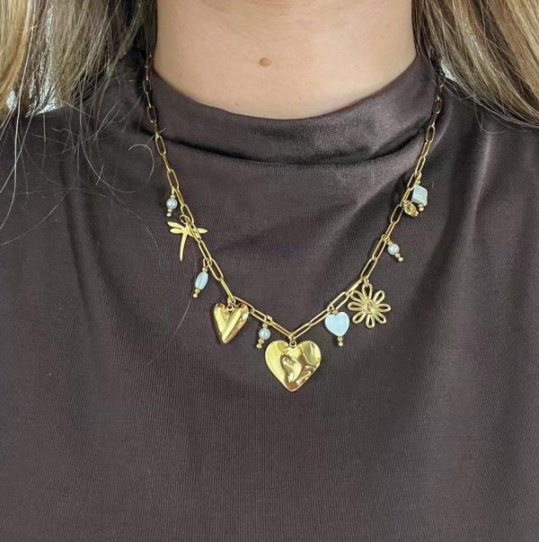 Ketting Bedels Goud/Wit - Image 2