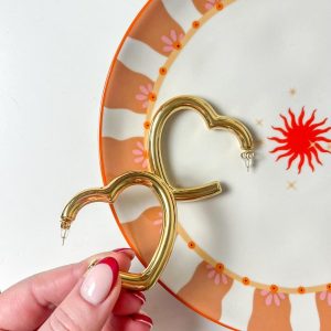 Oorbellen Big Heart Hoops Goud