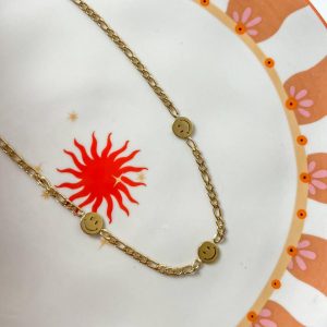 Ketting Smiley Goud