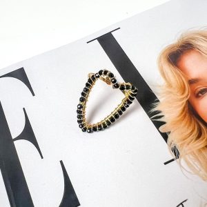 Ring Shiny Heart Black