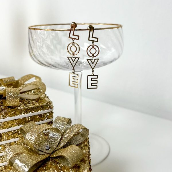 Oorbellen Love Goud - Image 2