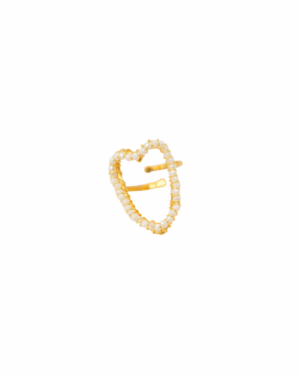 Ring R042 Shiny Heart Wit