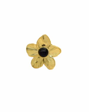 Ring R004 Big Flower Black