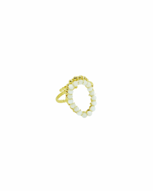 Ring R040 Shiny Circle White