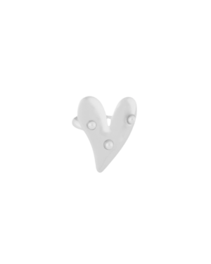 Ring R035 Pearl Heart Zilver