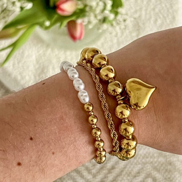 Armband Parels Goud - Image 2