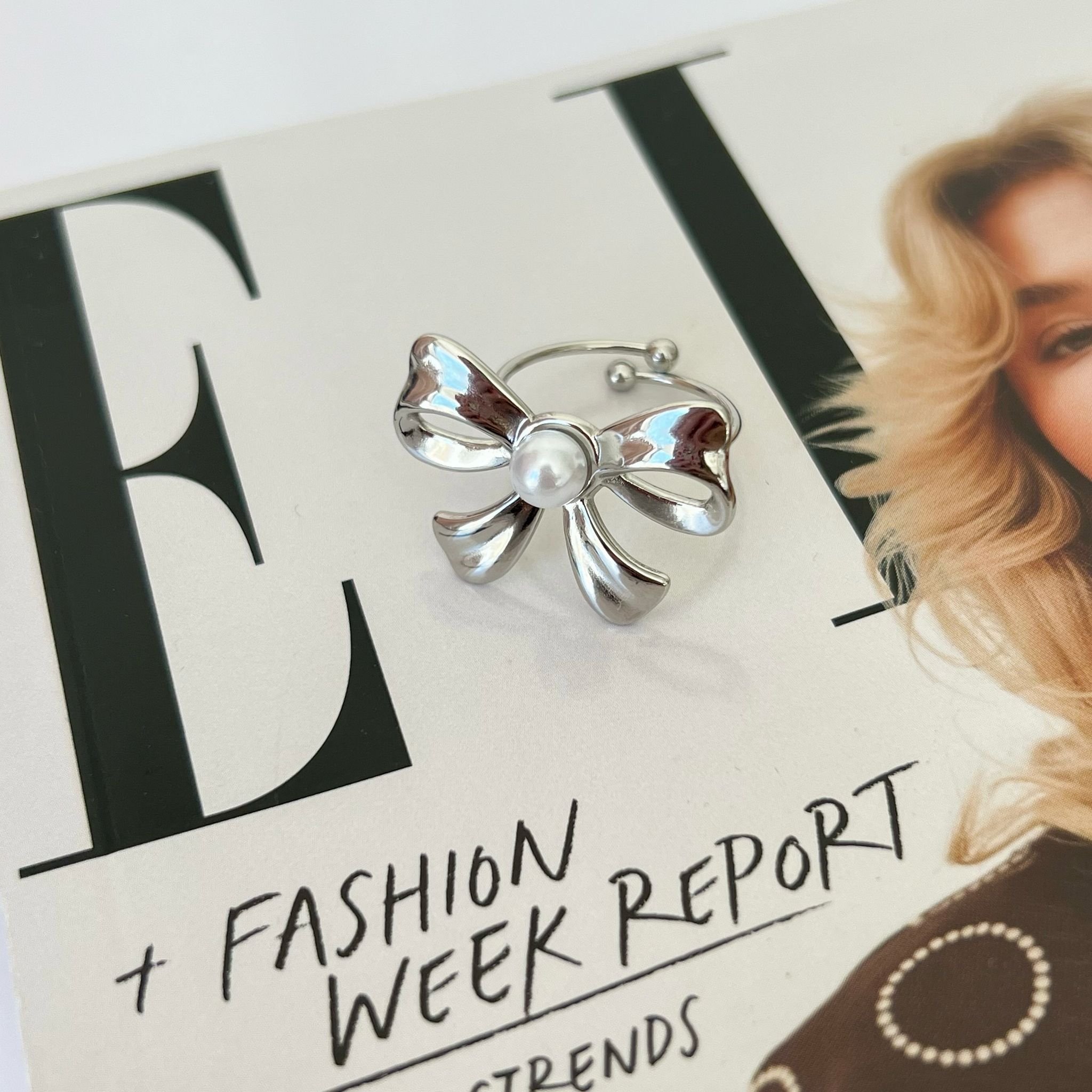 Ring Big Bow Zilver