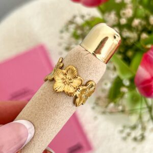 Ring Bloemen Goud