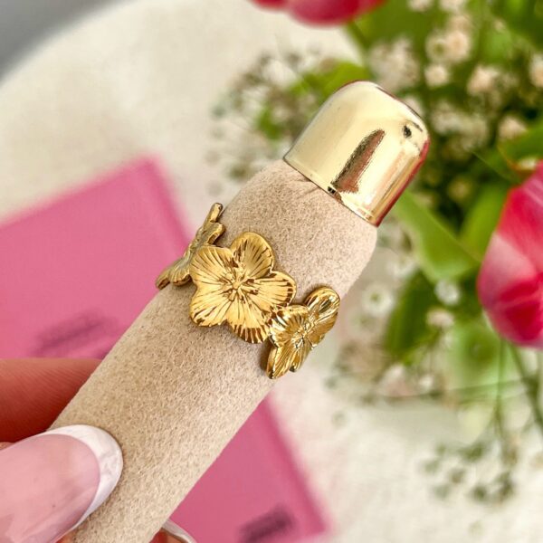 Ring Bloemen Goud