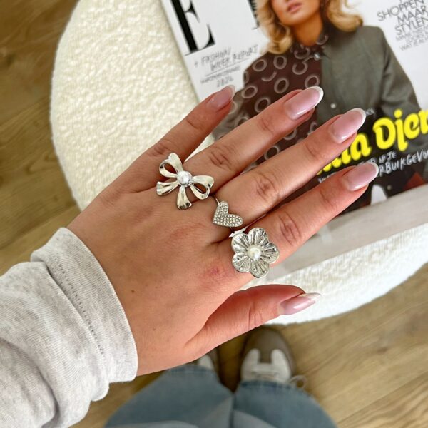 Ring Big Bow Zilver - Image 2