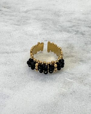 Ring Kraaltjes Goud/Zwart