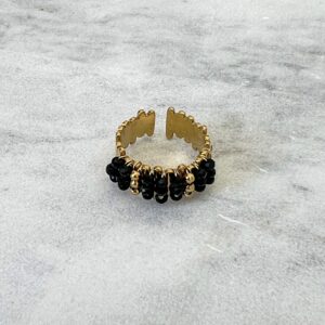 Ring Kraaltjes Goud/Zwart