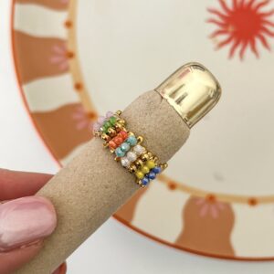 Ring Kraaltjes Goud/Kleurtjes