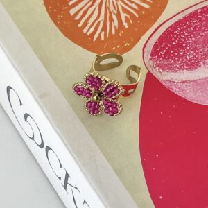 Ring Bloem Fuchsia