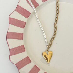Ketting Hart/Parels