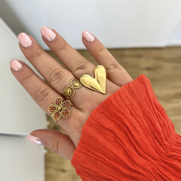 Ring Bloem Oranje - Image 2