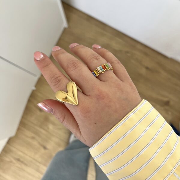 Ring Kraaltjes Goud/Kleurtjes - Image 2