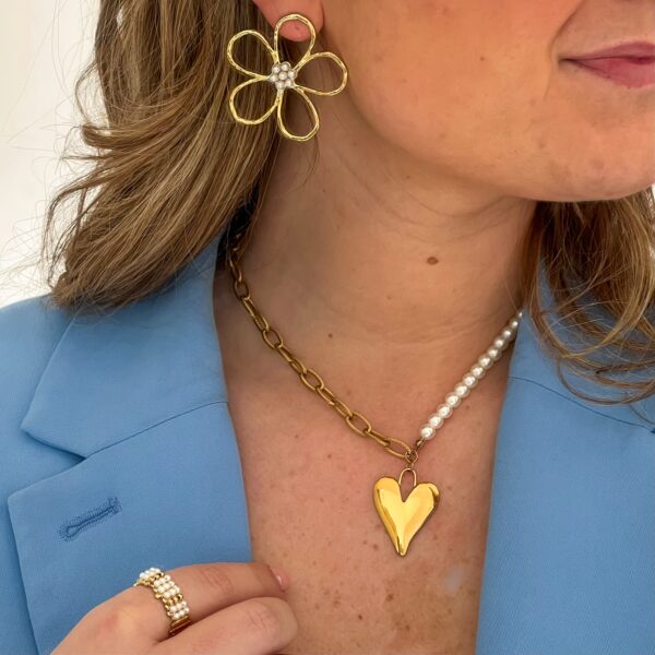 Ketting Hart/Parels - Image 2