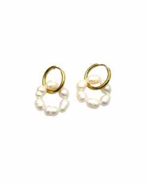Oorbellen O052 Goud/Parels