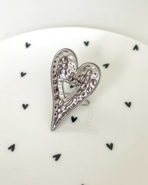 Ring Groot Hart Zilver