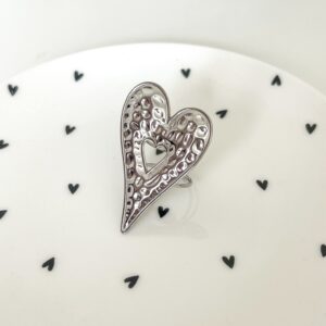 Ring Groot Hart Zilver
