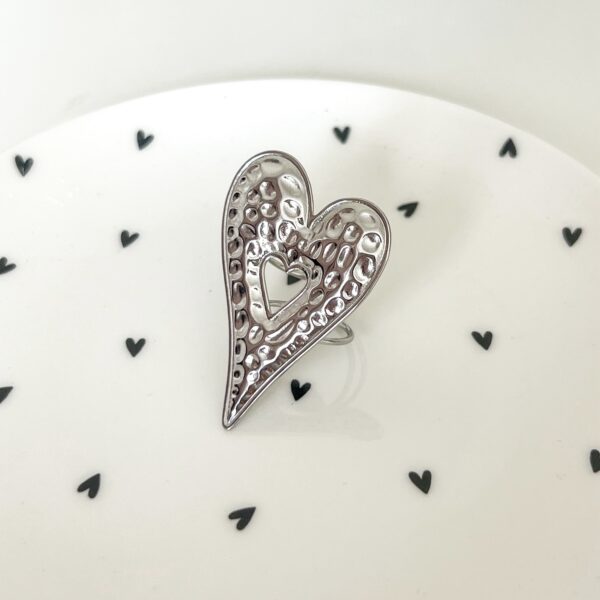 Ring Groot Hart Zilver