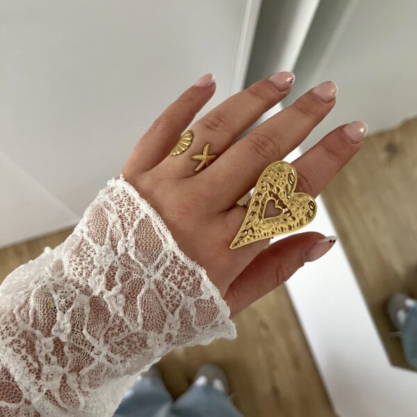 Ring Groot Hart Goud - Image 2