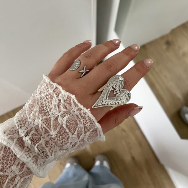 Ring Schelp/Zeester Zilver - Image 2