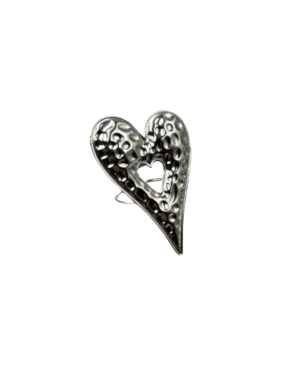 Ring R017 Groot Hart Zilver