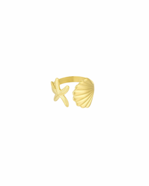 Ring R029 Schelp/Zeester Goud