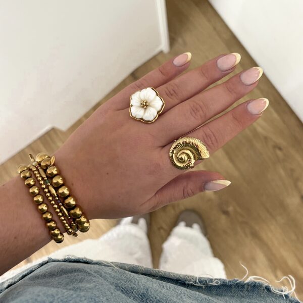 Ring Witte Bloem - Afbeelding 2