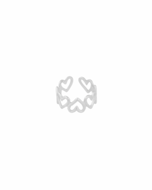 Ring R024 Hartjes Zilver
