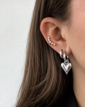 Oorbellen Hart Zilver