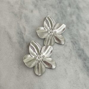Oorbellen Flower Zilver
