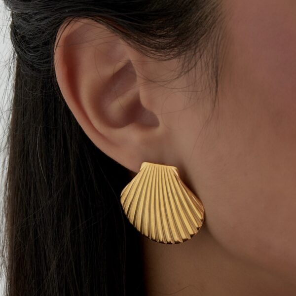 Oorbellen Schelp Goud - Afbeelding 2