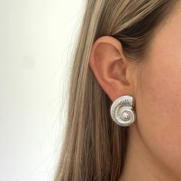 Oorbellen Hoorn Zilver - Afbeelding 2