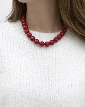 Bubble Ketting Burgundy
