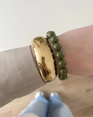 Armband Bubble Olijfgroen