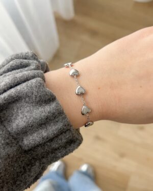 Armband Hartjes Zilver