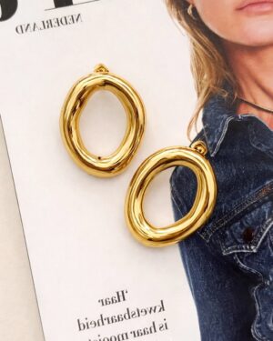 Oorbellen Big Circle Goud