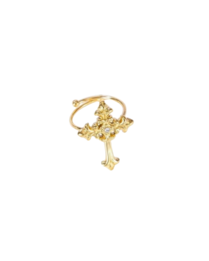 Ring R030 Kruisje Goud