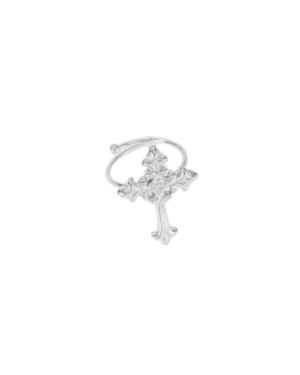 Ring R030 Kruisje Zilver