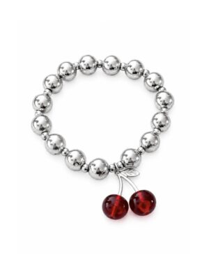 Armband A026 Cherry Zilver
