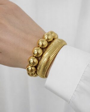 Armband Bubble Groot Goud
